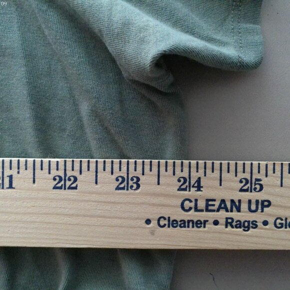 TAHARI Short Sleeve Scoop Neck Green Pima Cotton Tee Shirt 2XL - Picture 8 of 9